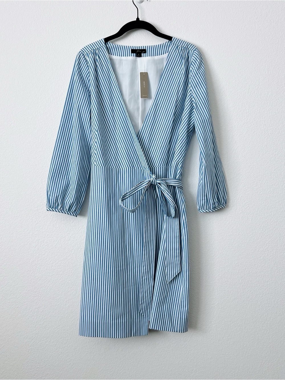 J. Crew Striped Wrap Dress